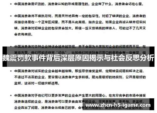 魏震罚款事件背后深层原因揭示与社会反思分析